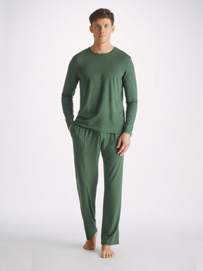 Men's Lounge Trousers Basel Micro Modal Stretch Hunter Green