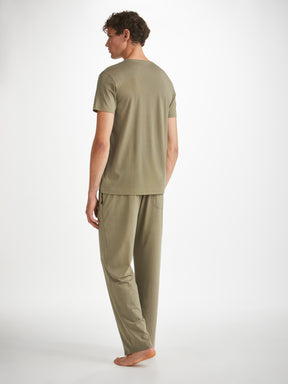 Men's Lounge Trousers Basel Micro Modal Stretch Khaki