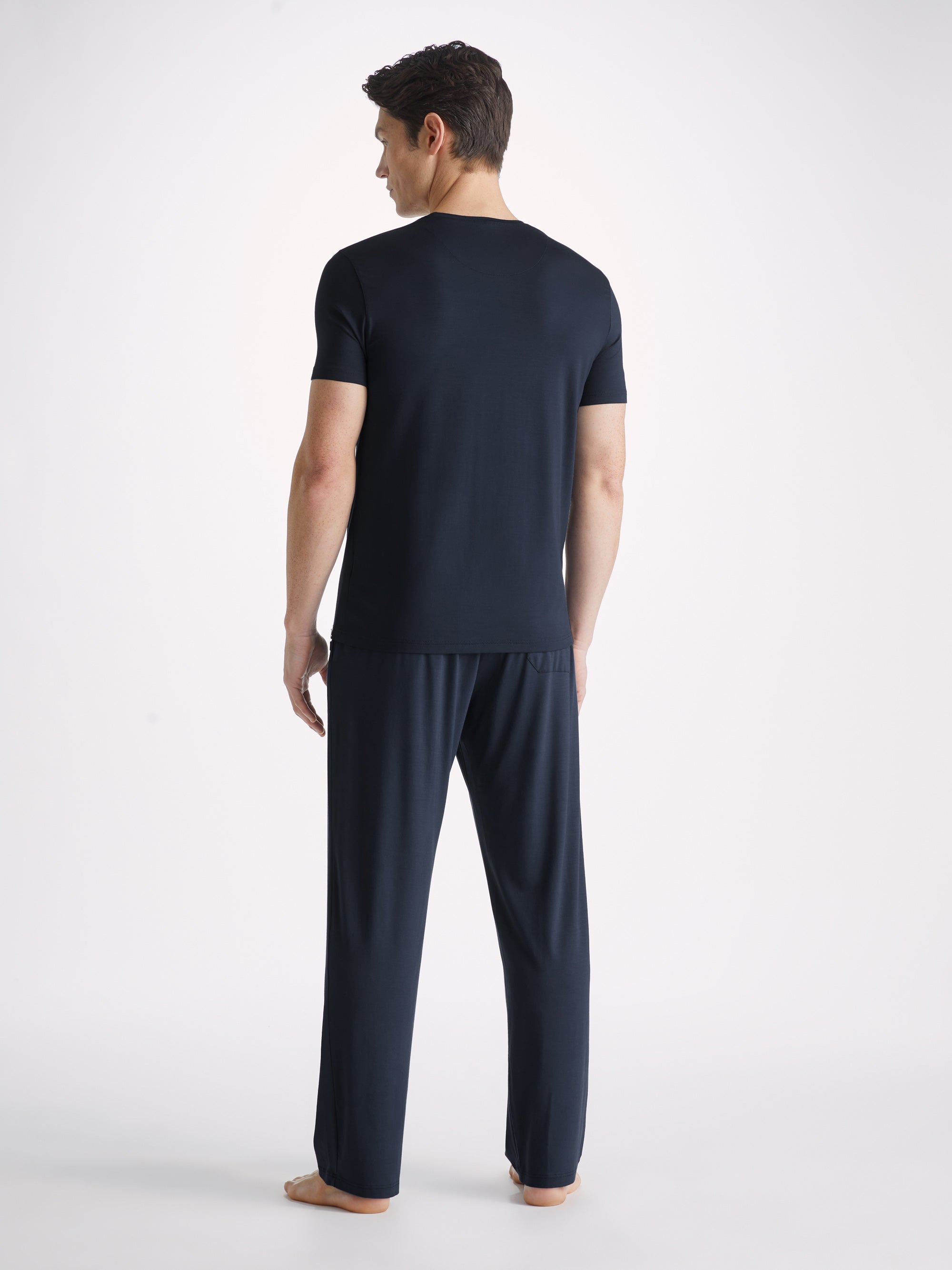 Men's Lounge Trousers Basel Micro Modal Stretch Navy