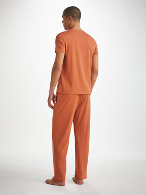 Men's Lounge Trousers Basel Micro Modal Stretch Terracotta