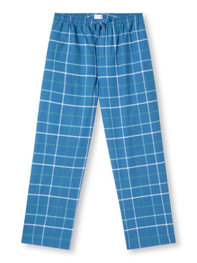 Men's Lounge Trousers Kelburn 33 Brushed Cotton Blue