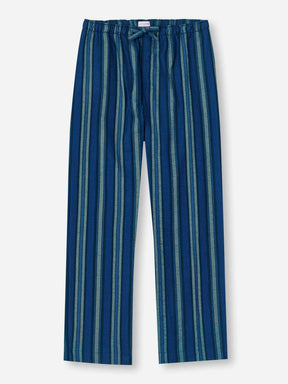 Men's Lounge Trousers Kelburn 38 Brushed Cotton Blue