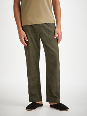 Men's Lounge Trousers Kelburn 41 Brushed Cotton Khaki