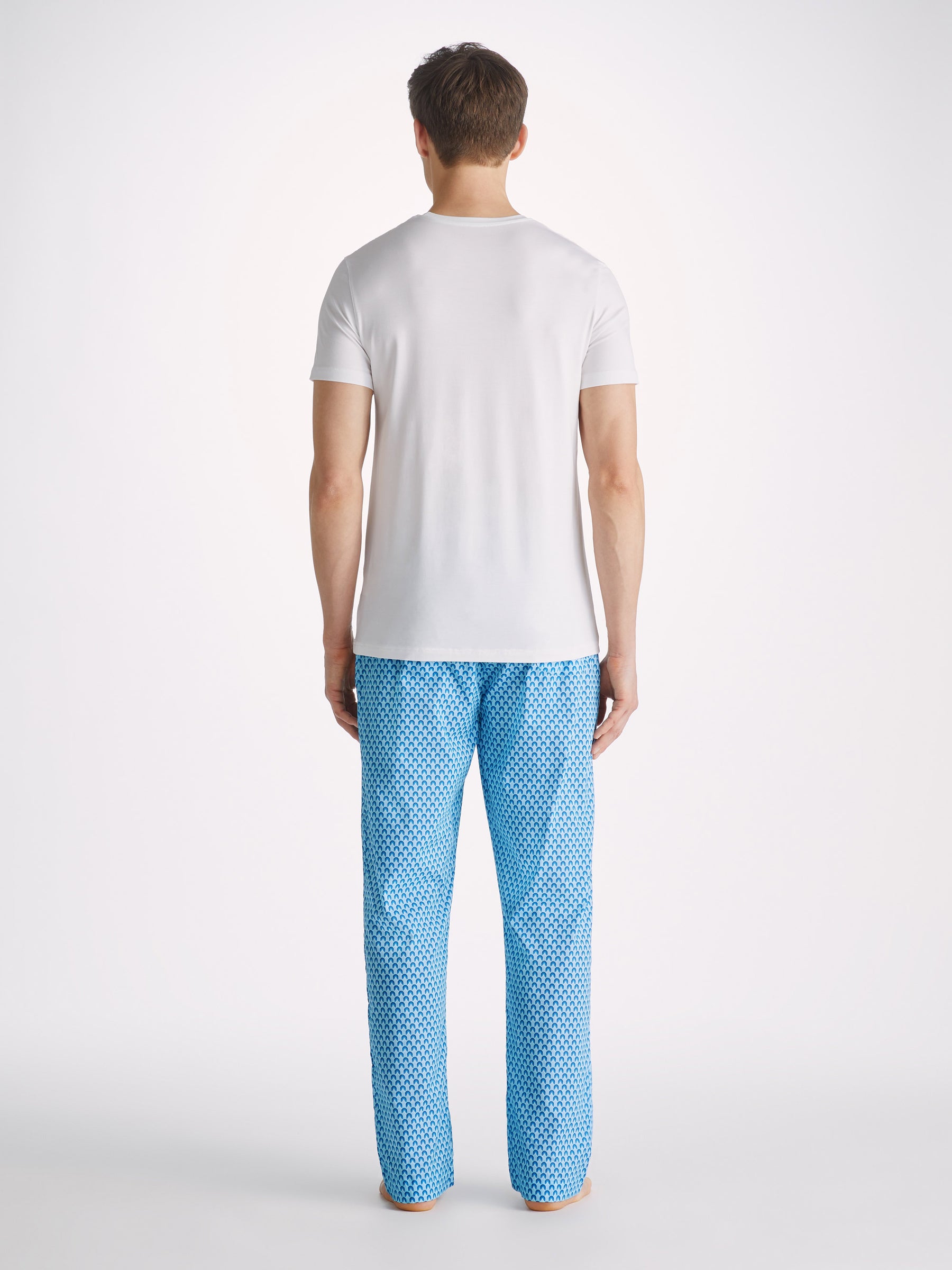 Men's Lounge Trousers Ledbury 65 Batiste Cotton Blue