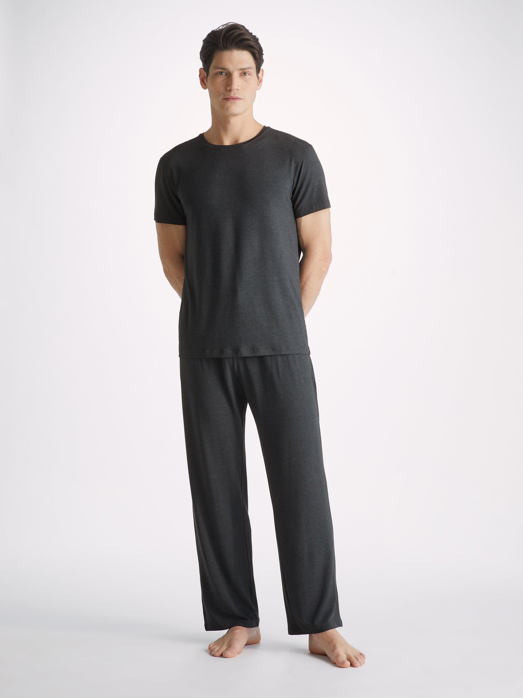 Men's Lounge Trousers Marlowe Micro Modal Stretch Anthracite