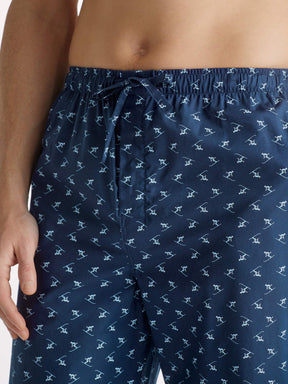 Men's Lounge Trousers Nelson 95 Cotton Batiste Blue