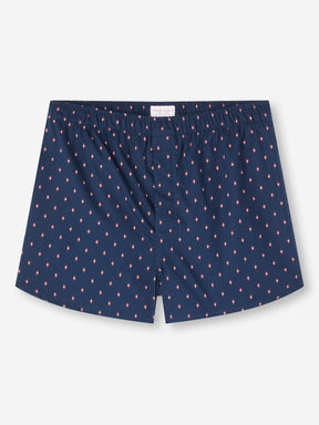 Men's Modern Fit Boxers Nelson 96 Cotton Batiste Navy