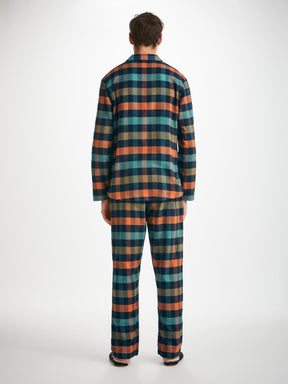 Men's Modern Fit Pyjamas Kelburn 40 Brushed Cotton Multi