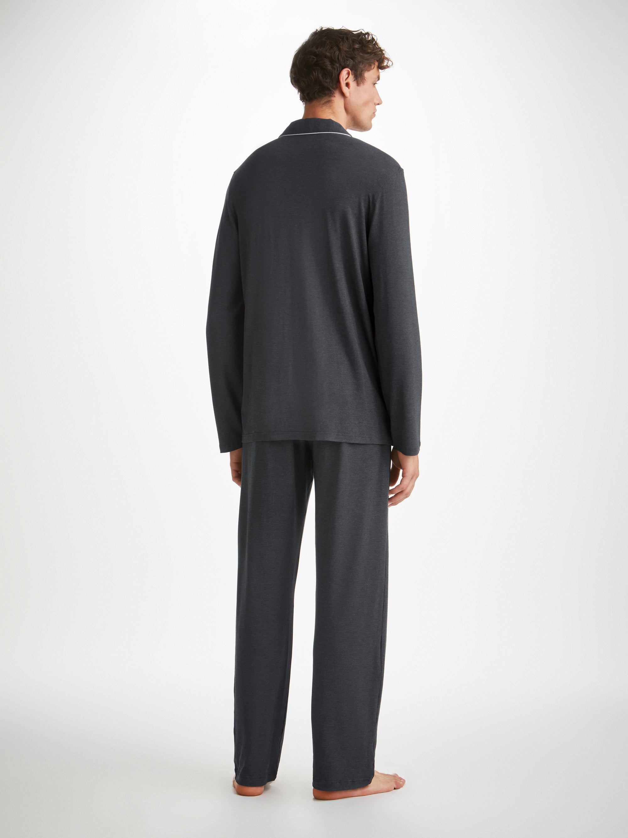 Men's Modern Fit Pyjamas Marlowe Micro Modal Stretch Anthracite