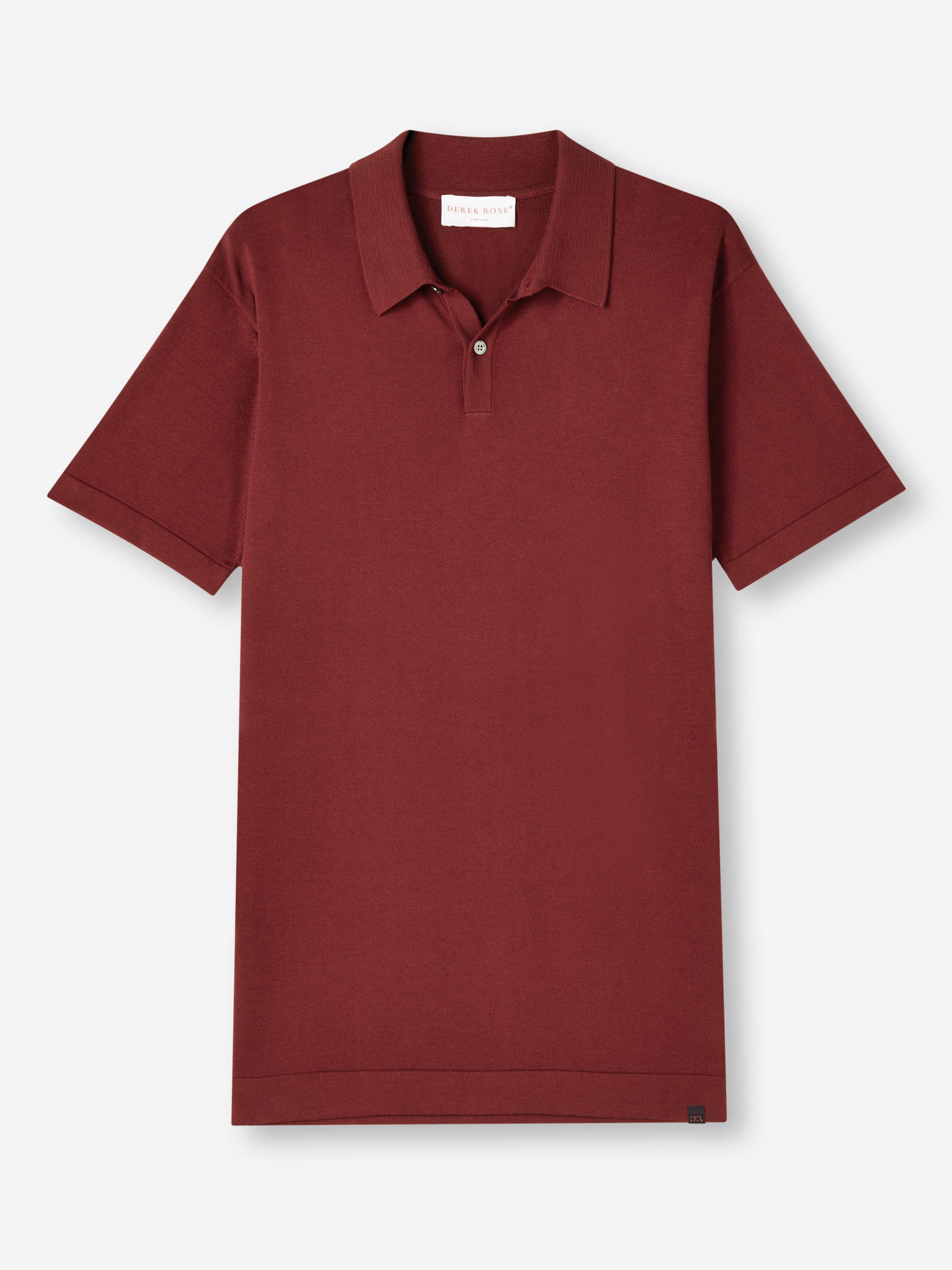 Men's Polo Shirt Jacob Sea Island Cotton Burgundy