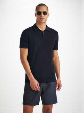 Men's Polo Shirt Jacob Sea Island Cotton Navy