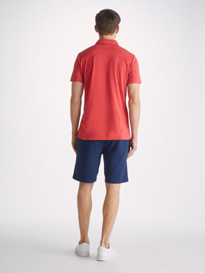 Men's Polo Shirt Ramsay Pique Cotton Tencel Red