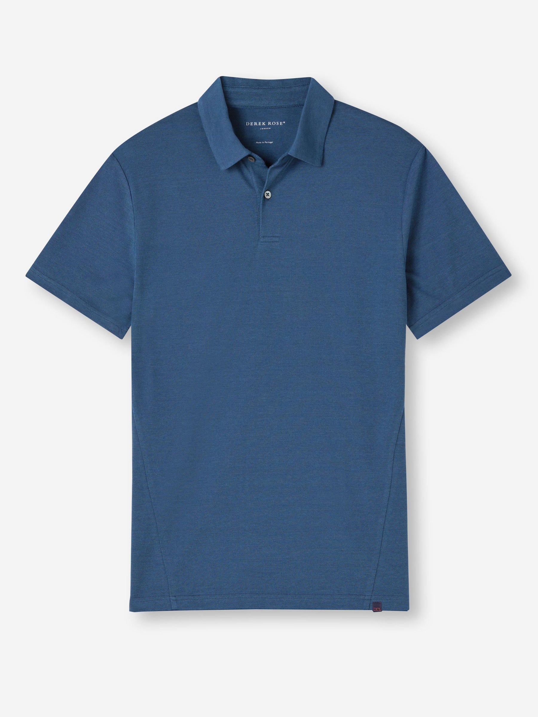 Men's Polo Shirt Ramsay Pique Cotton Tencel Denim