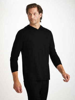 Men's Pullover Hoodie Basel Micro Modal Stretch Black