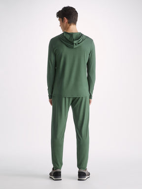 Men's Pullover Hoodie Basel Micro Modal Stretch Hunter Green