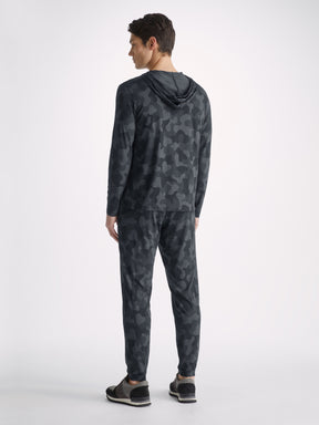 Men's Pullover Hoodie London 11 Micro Modal Black