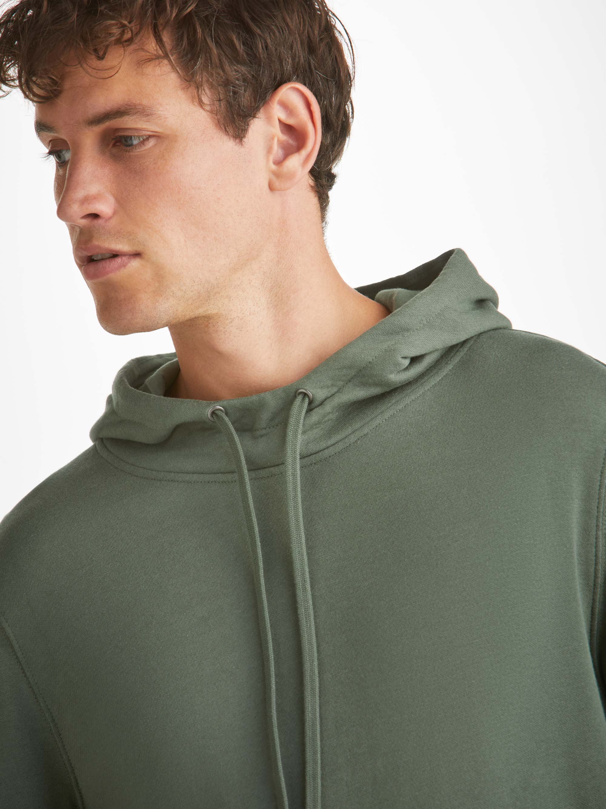 Men's Pullover Hoodie Quinn Cotton Modal Soft Green