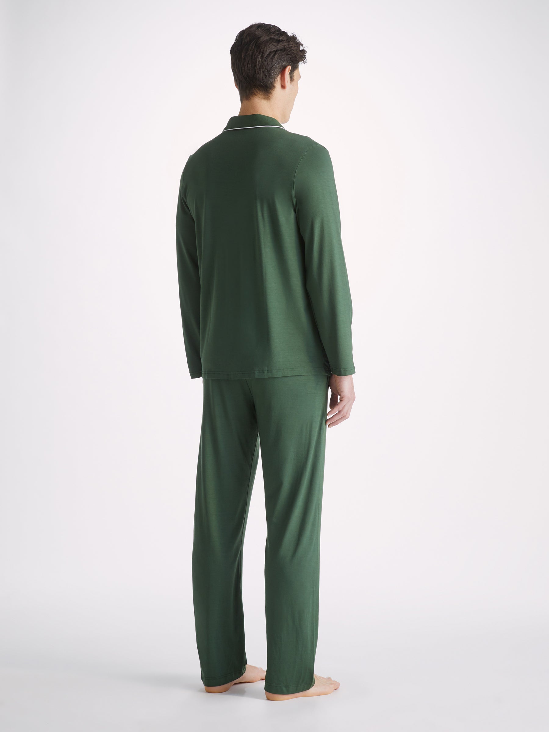 Men's Pyjamas Basel Micro Modal Stretch Hunter Green