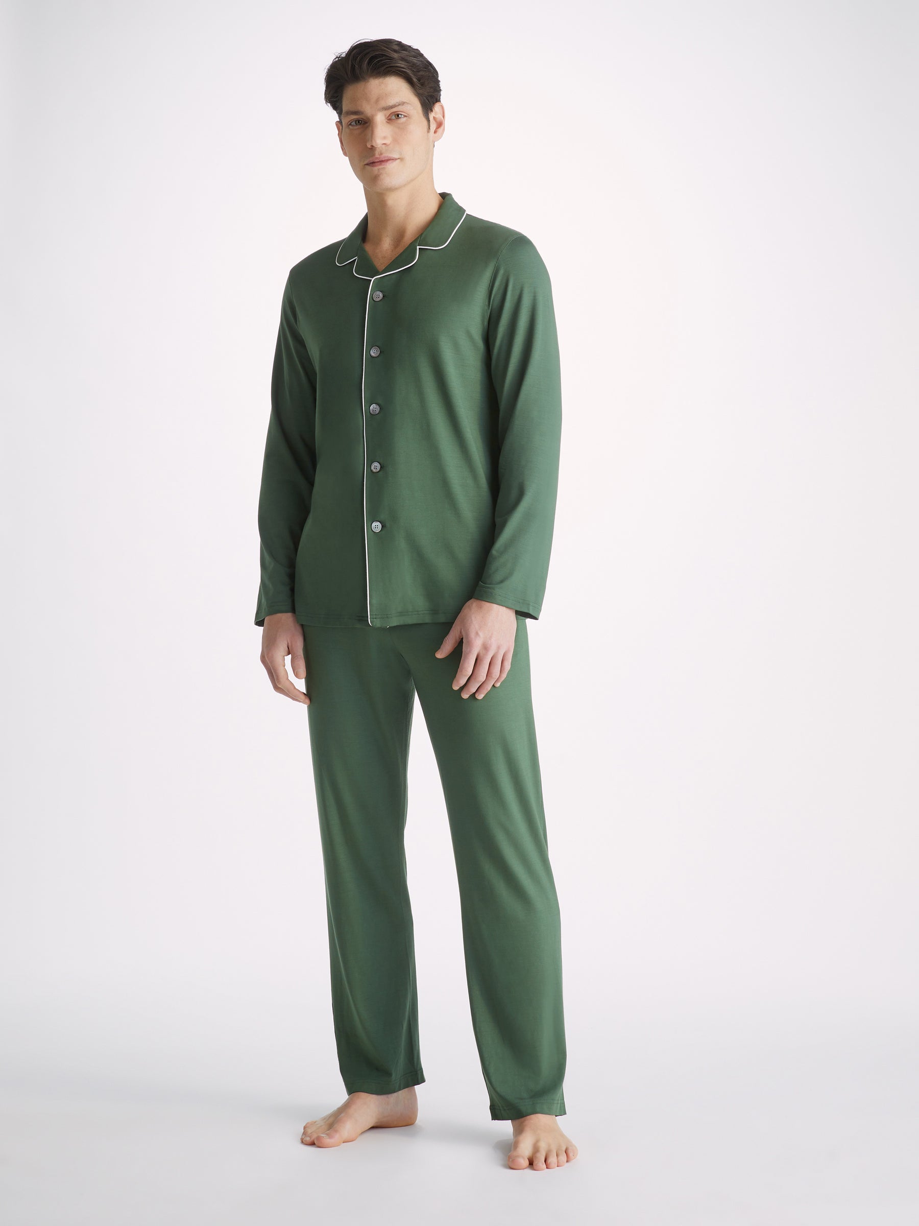 Men's Pyjamas Basel Micro Modal Stretch Hunter Green