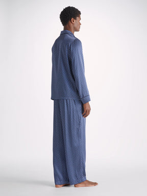 Men's Pyjamas Brindisi 94 Silk Satin Navy