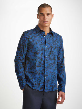 Men's Shirt Milan 23 Linen Navy