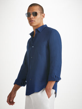 Men's Shirt Monaco 2 Linen Navy