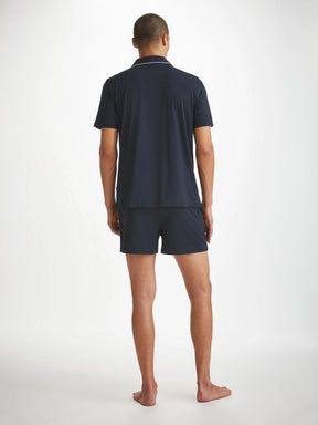 Men's Short Pyjamas Basel Micro Modal Stretch Navy