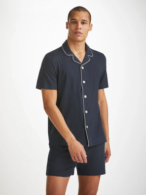 Men's Short Pyjamas Basel Micro Modal Stretch Navy