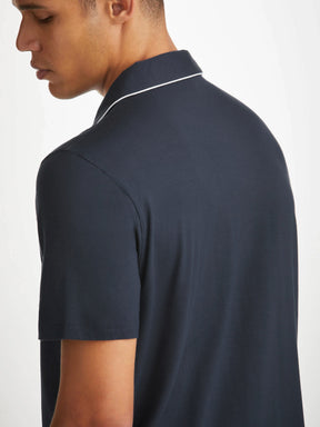 Men's Short Pyjamas Basel Micro Modal Stretch Navy