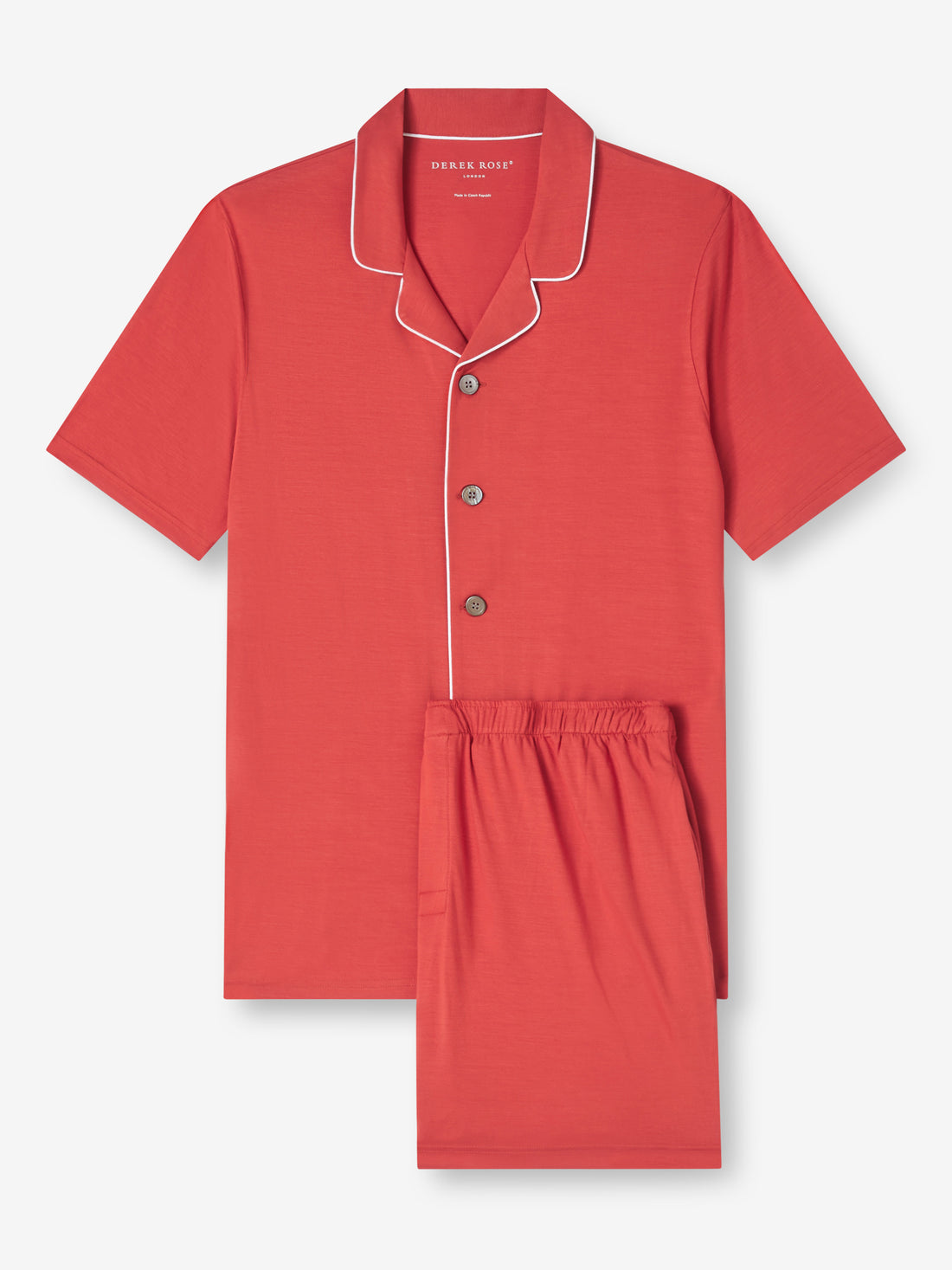 Men's Short Pyjamas Basel Micro Modal Stretch Paprika