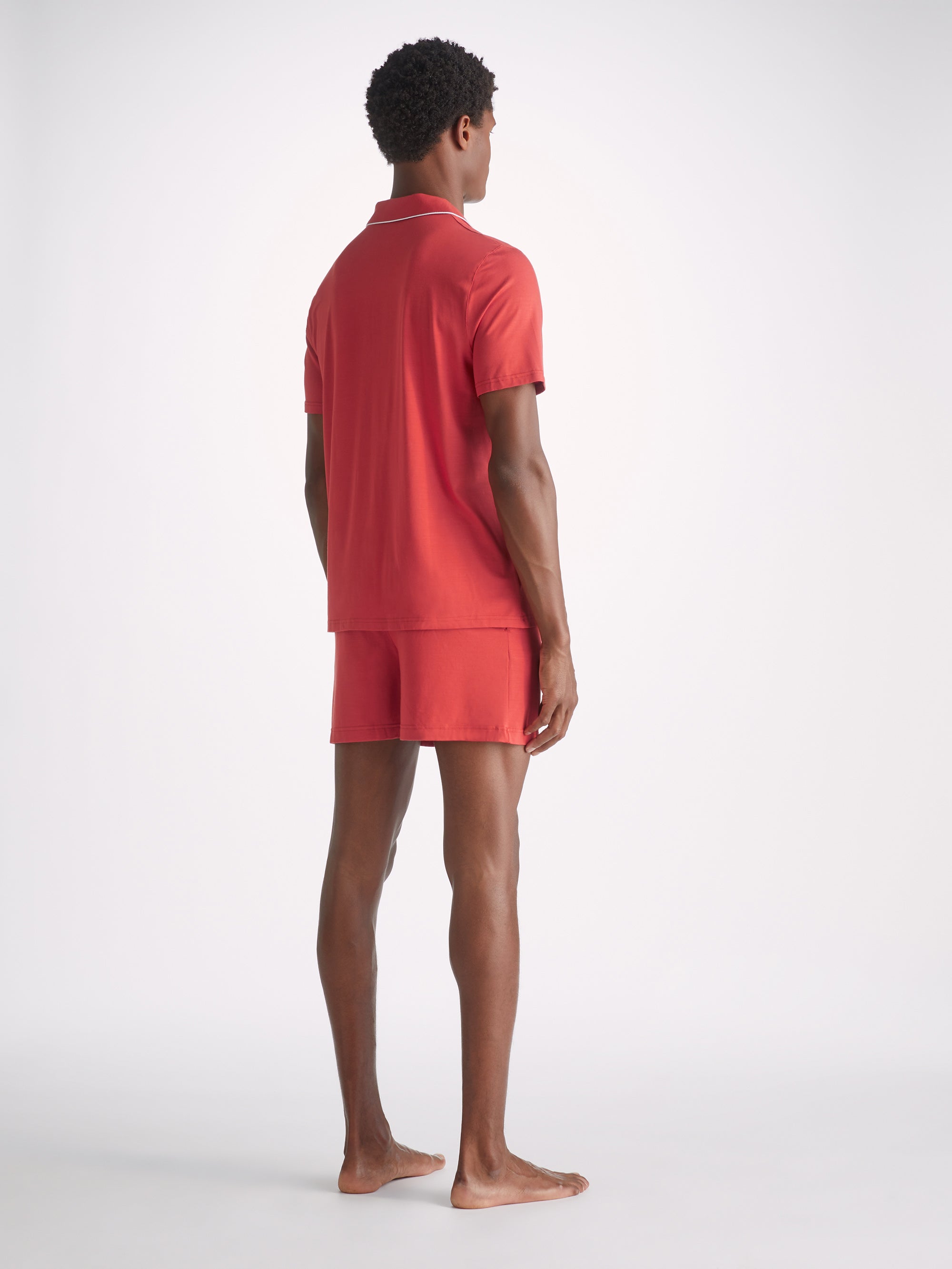 Men's Short Pyjamas Basel Micro Modal Stretch Paprika