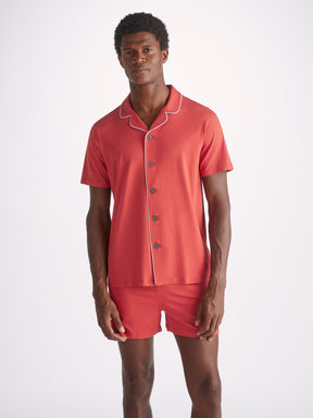 Men's Short Pyjamas Basel Micro Modal Stretch Paprika