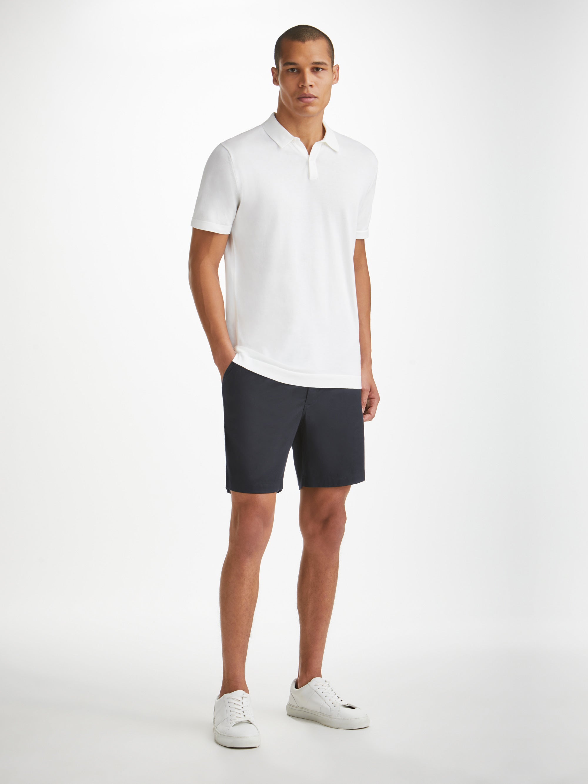 Men's Shorts Harris Lyocell Cotton Navy