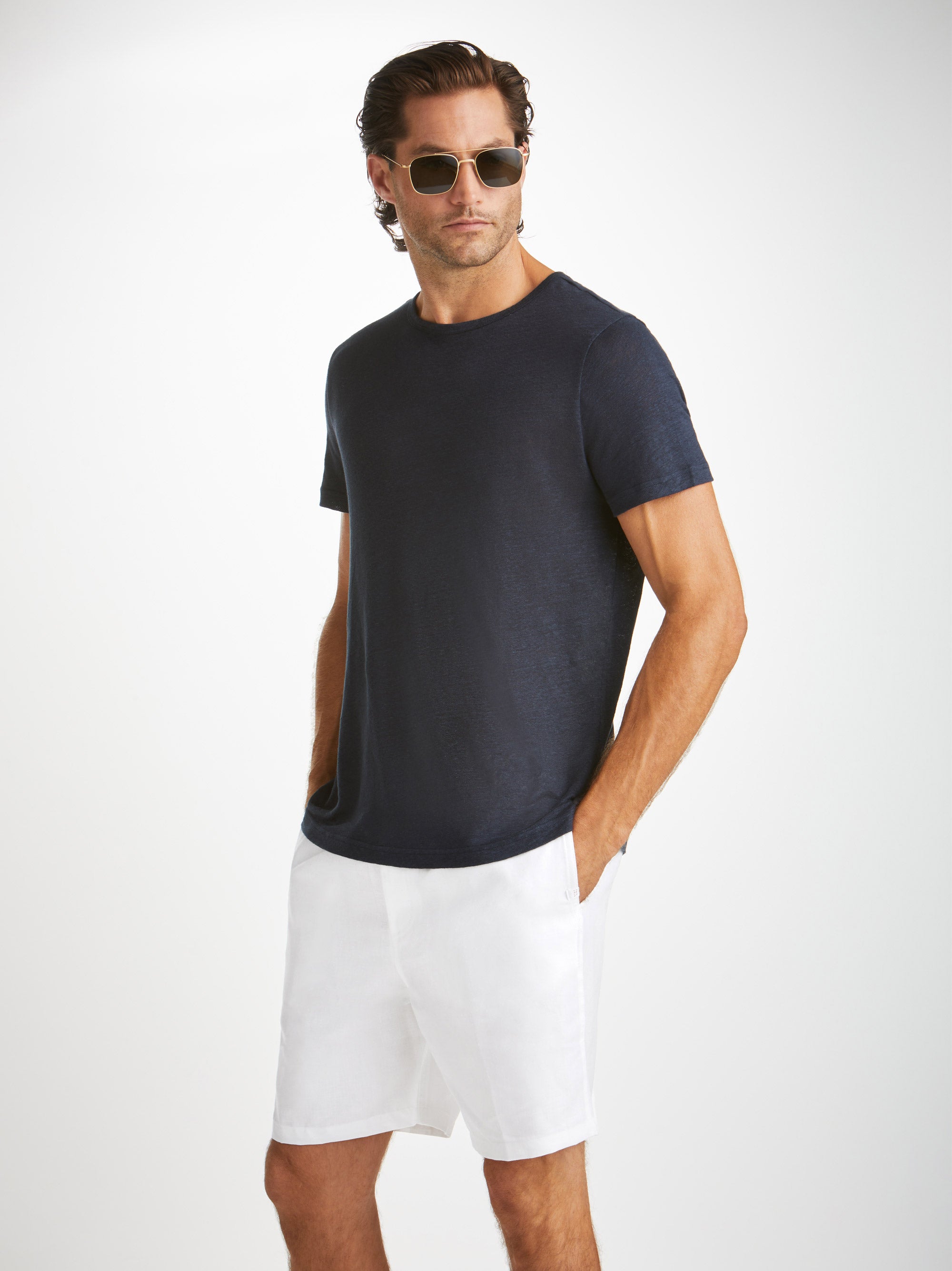 Men's Shorts Sydney Linen White