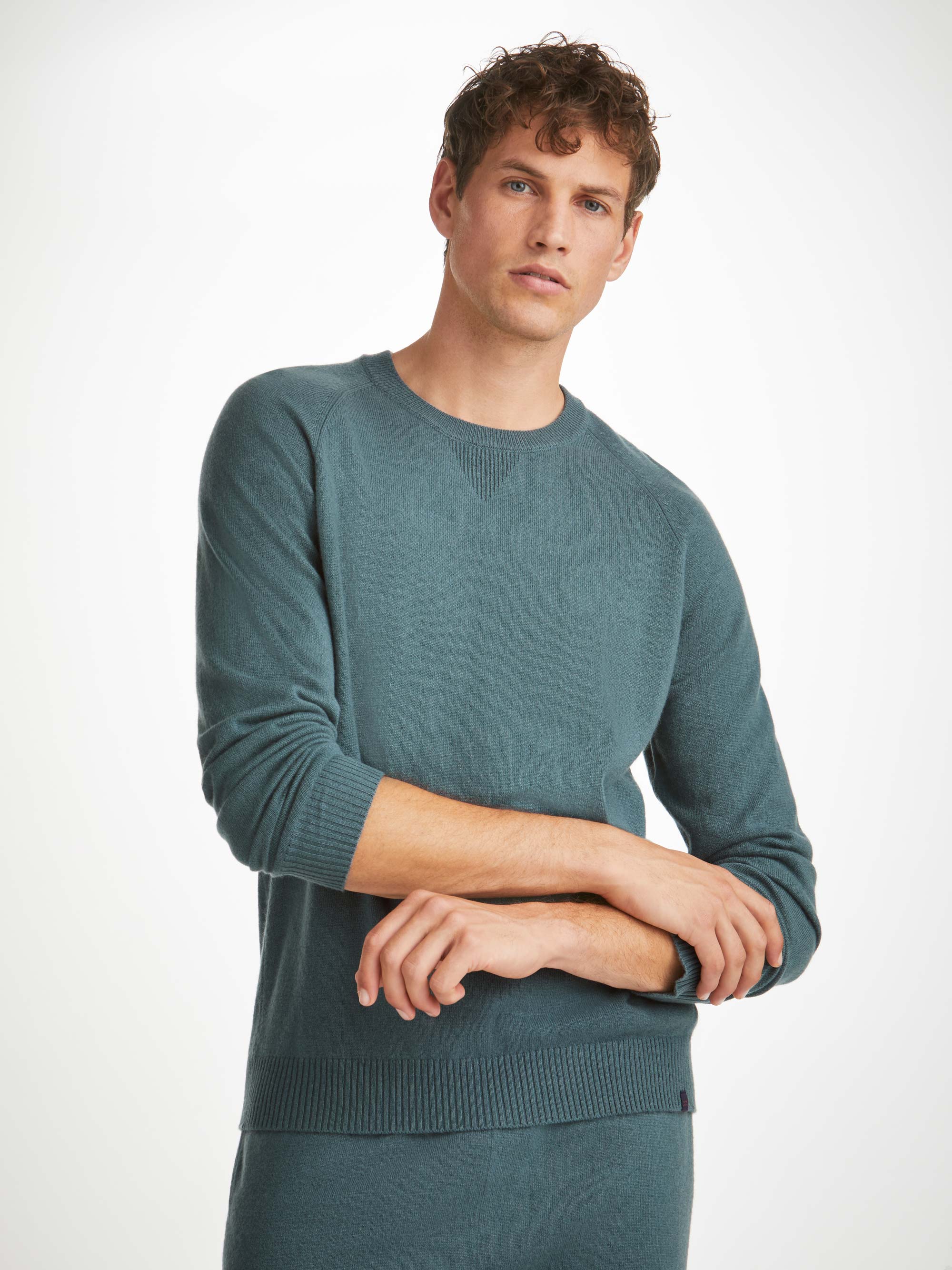 Men's Sweater Finley Cashmere Teal