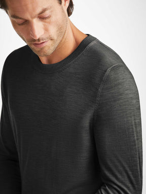 Men's Sweater Orson Merino Wool Charcoal