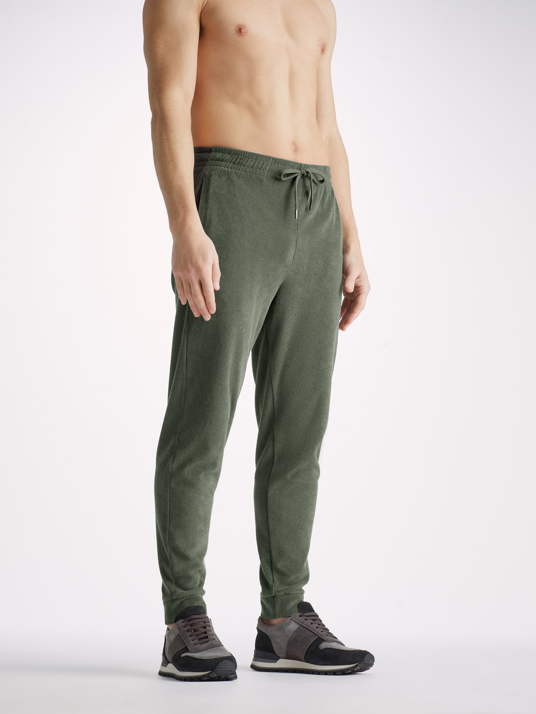 Men's Sweatpants Isaac Terry Cotton Soft Green