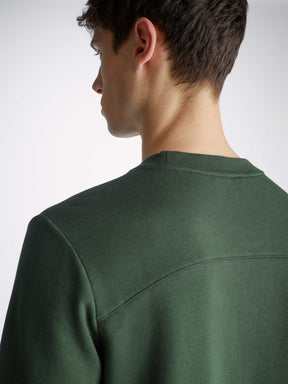 Men's Sweatshirt Quinn Cotton Modal Hunter Green