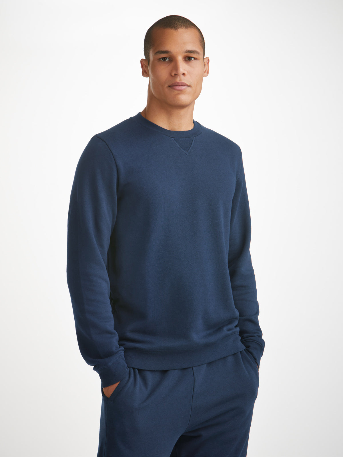 Men's Sweatshirt Quinn Cotton Modal Navy