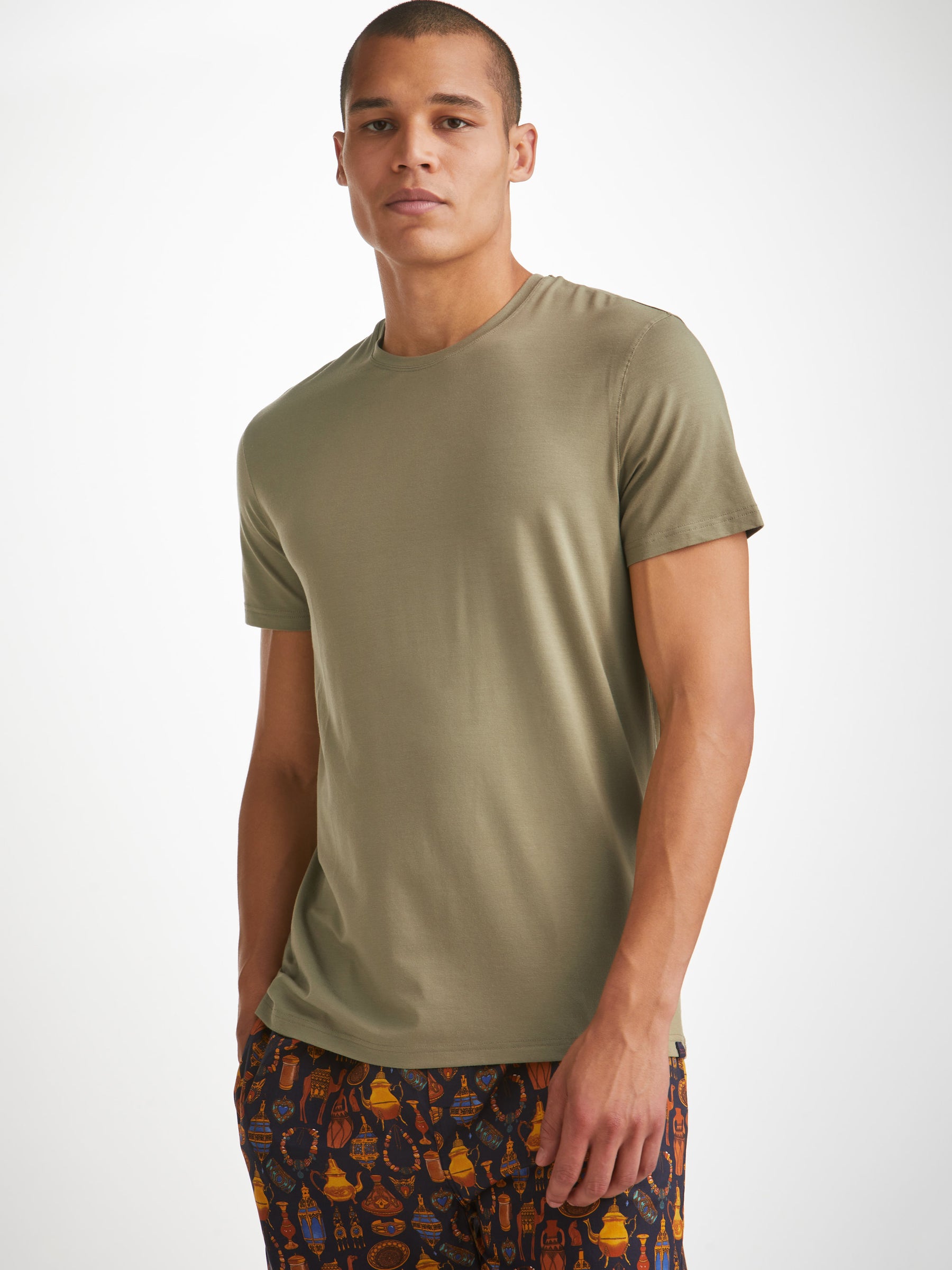 Men's T-Shirt Basel Micro Modal Stretch Khaki