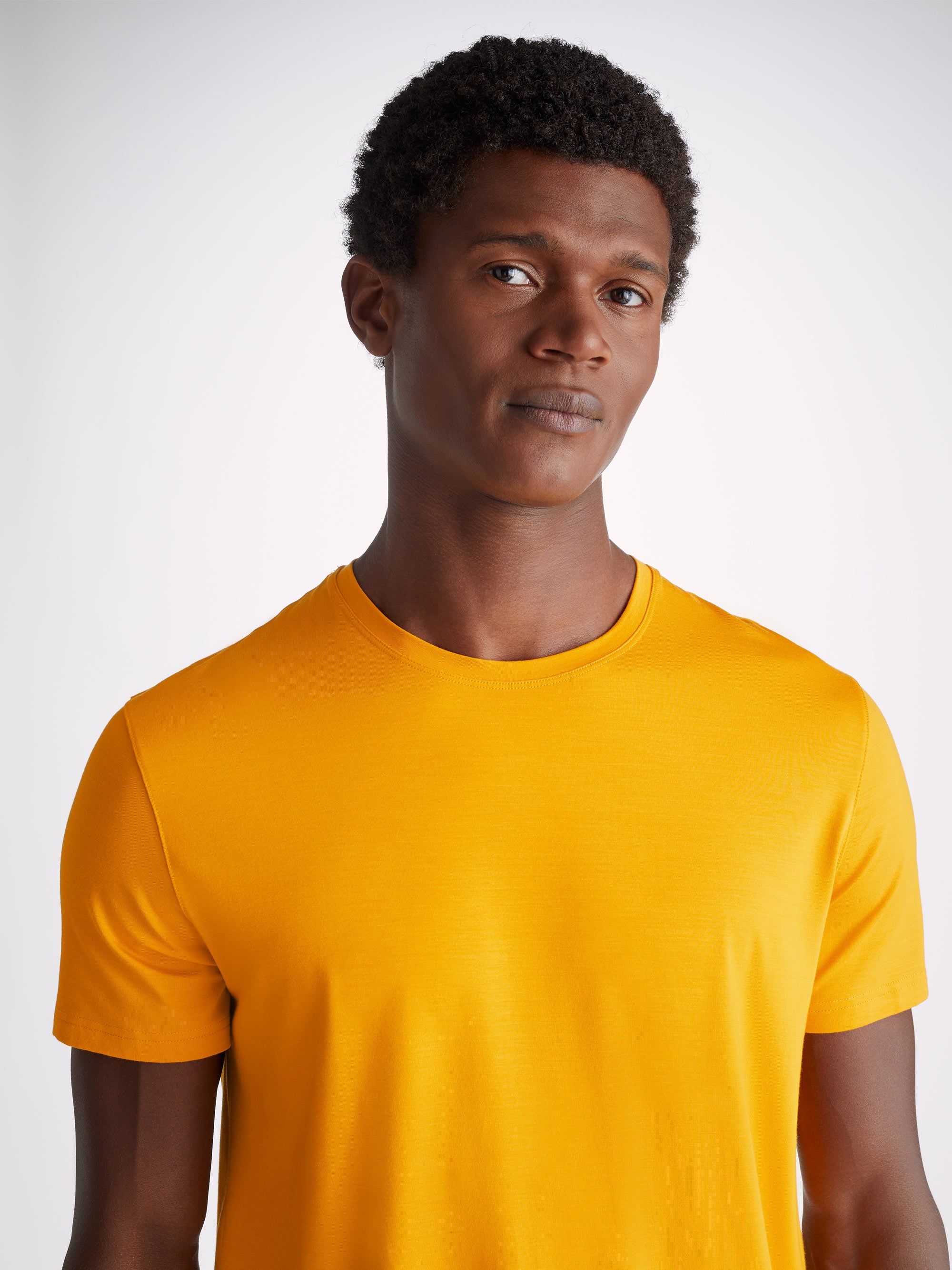 Men's T-Shirt Basel Micro Modal Stretch Saffron