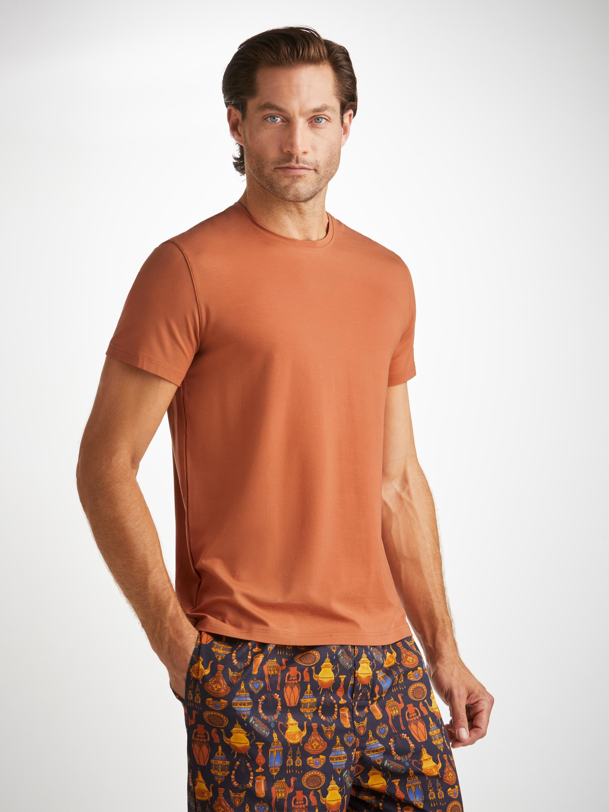 Men's T-Shirt Basel Micro Modal Stretch Terracotta