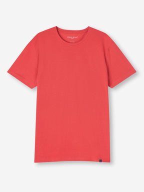 Men's T-Shirt Ramsay Pique Cotton Tencel Red
