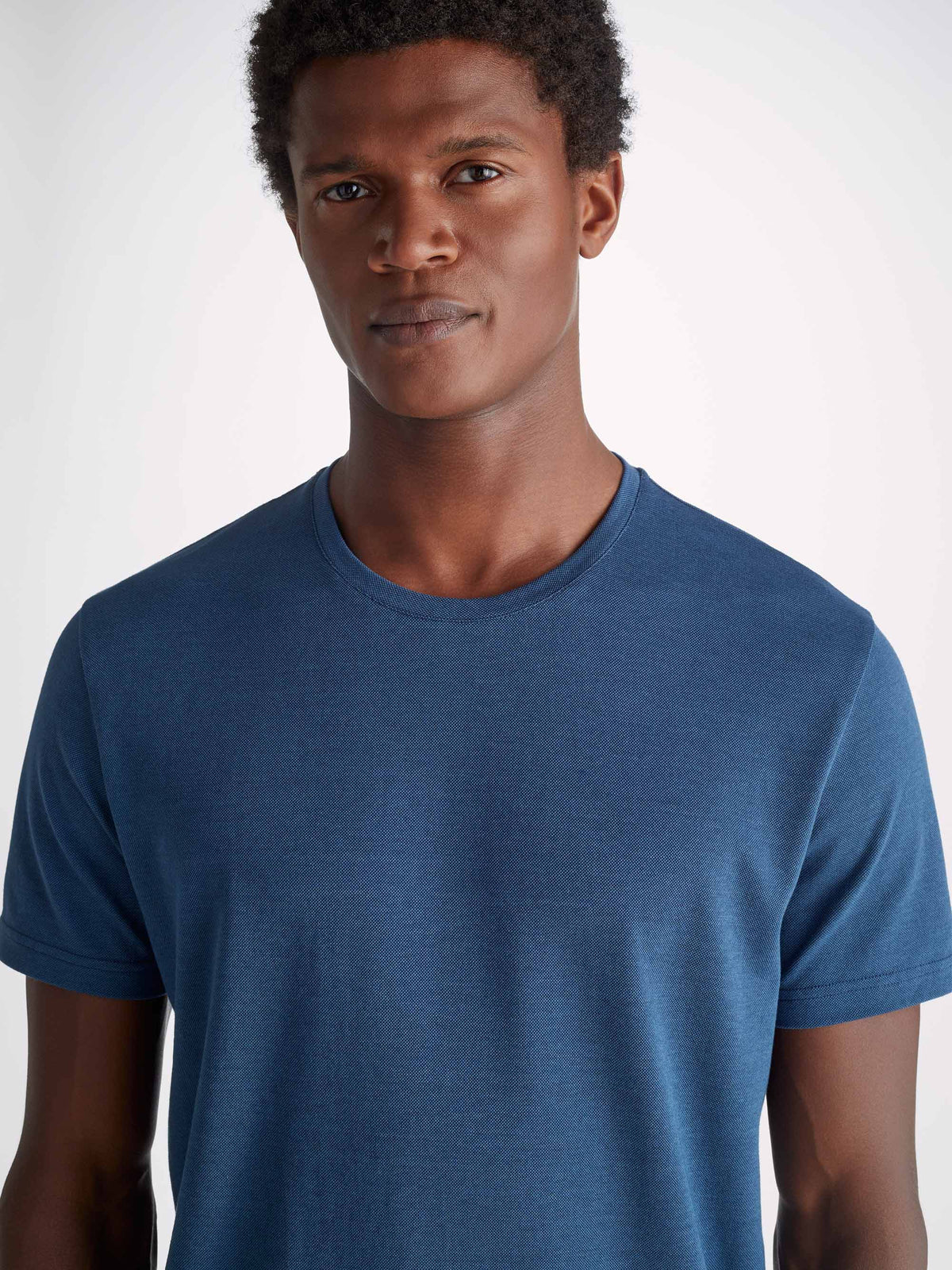 Men's T-Shirt Ramsay Pique Cotton Tencel Denim