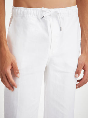 Men's Trousers Sydney Linen White