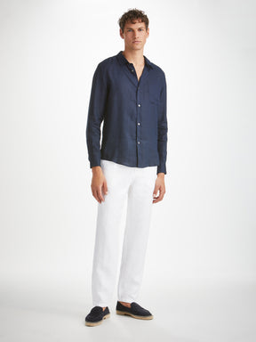 Men's Trousers Sydney Linen White