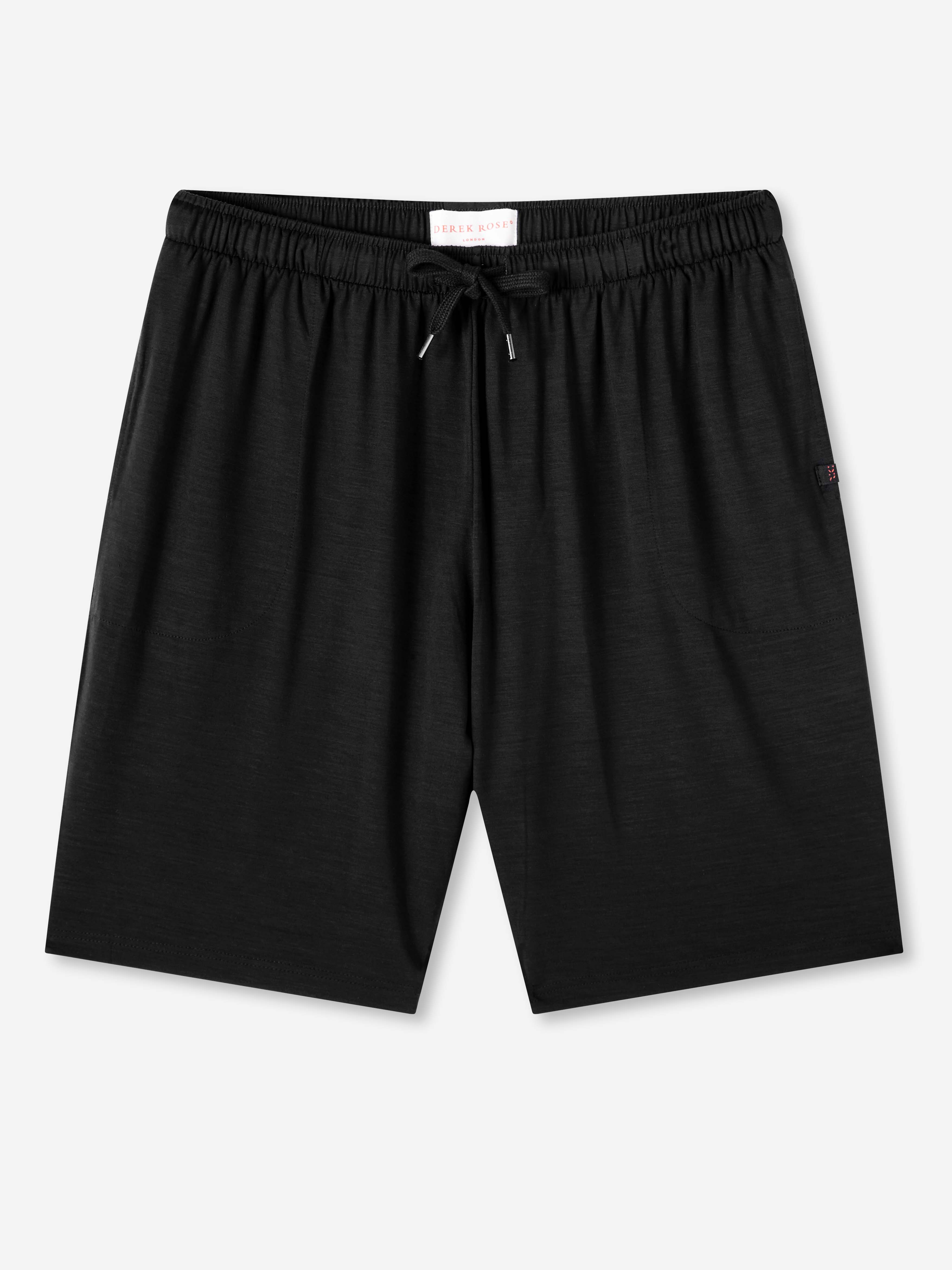 Men's Basel T-Shirt and Lounge Shorts Black Set | Derek Rose Men's Basel T-Shirt and Lounge Shorts Black Set | Derek Rose