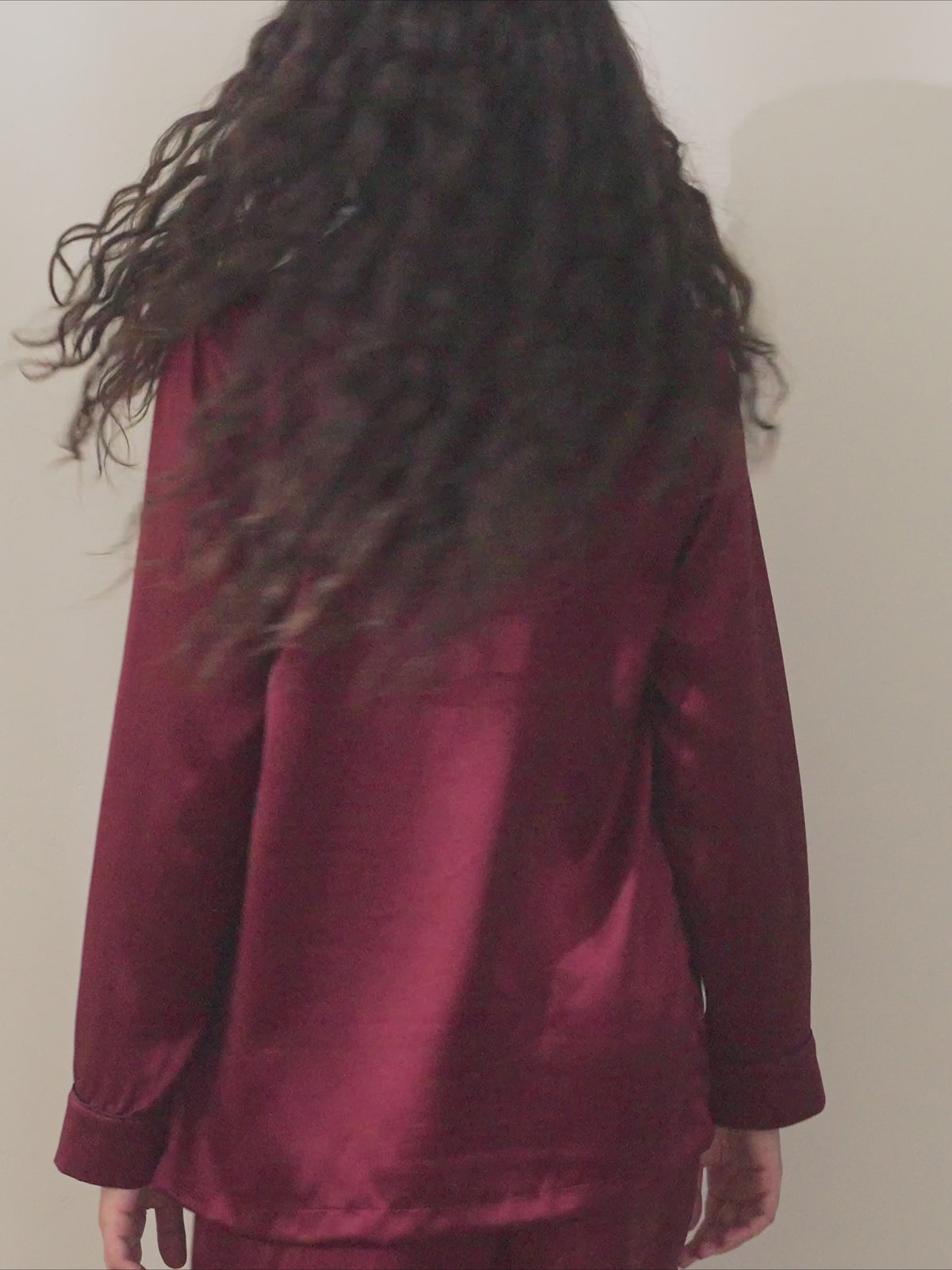 Bailey Silk Pyjamas Cabernet Red