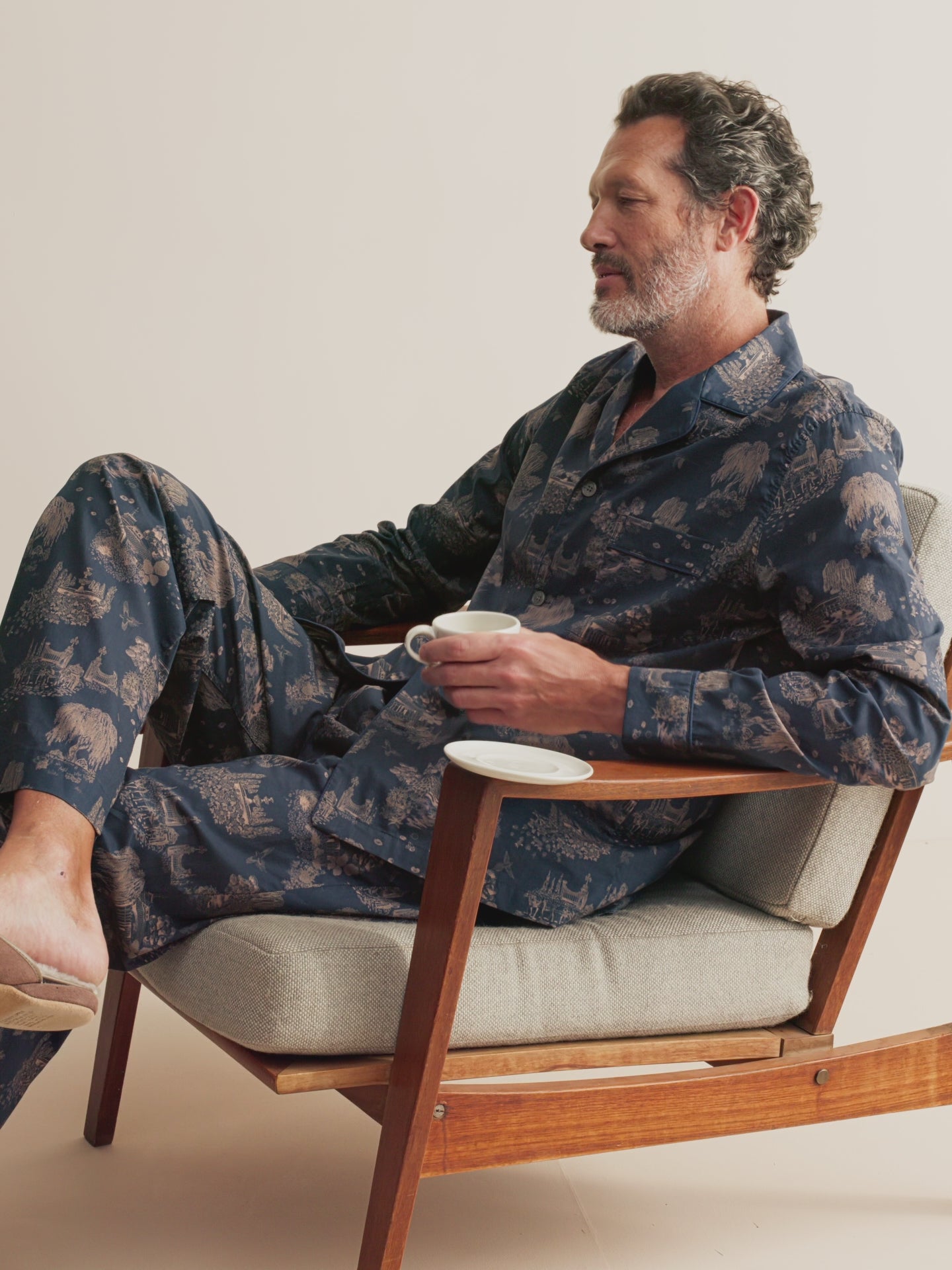 Men's Classic Fit Pajamas London Toile Navy