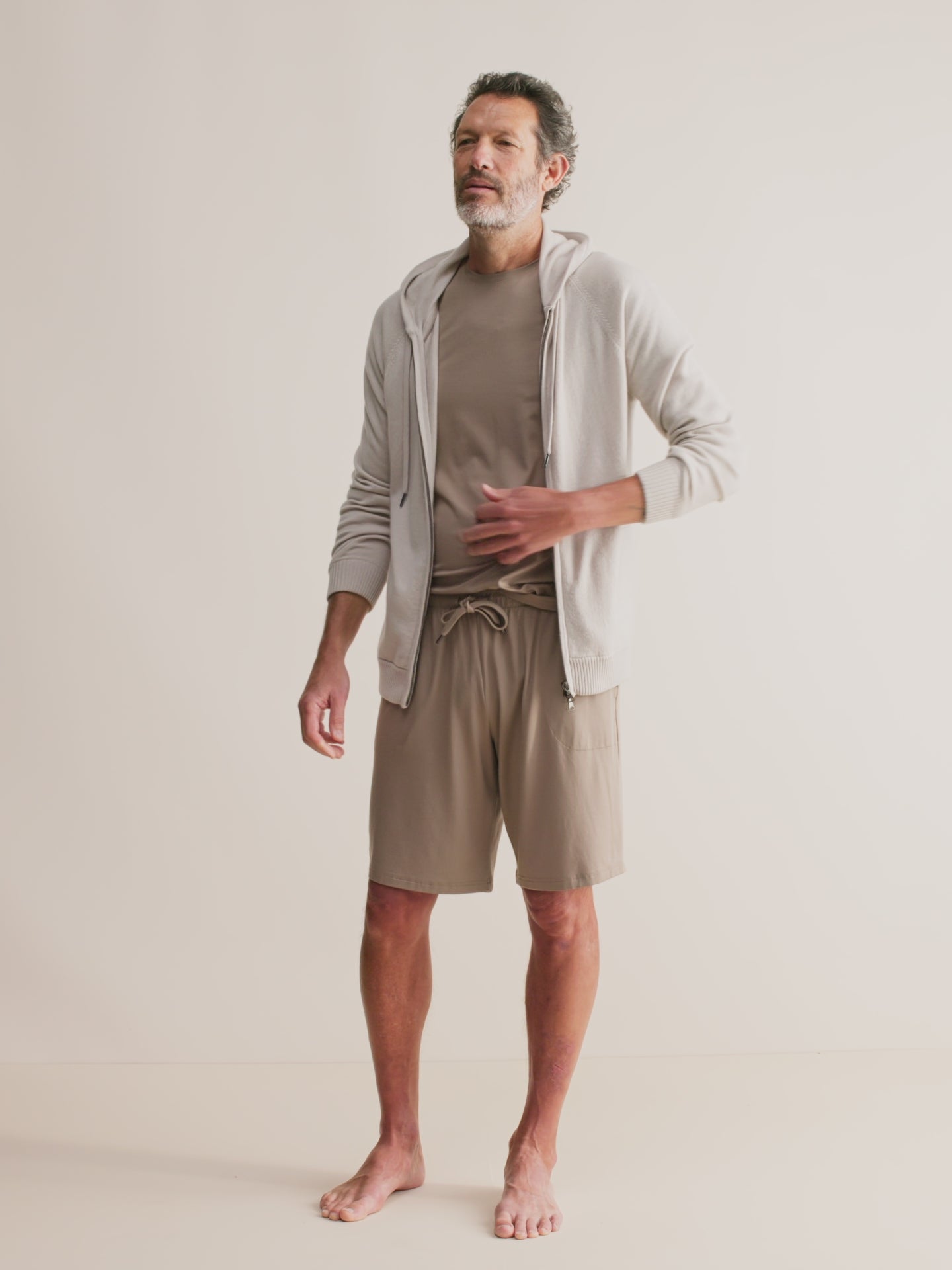 Men's T-Shirt Basel Micro Modal Stretch Taupe